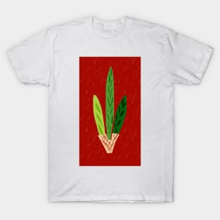 Lulav Dark Red Print T-Shirt